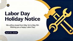 Labor Day Holiday Notice 2026